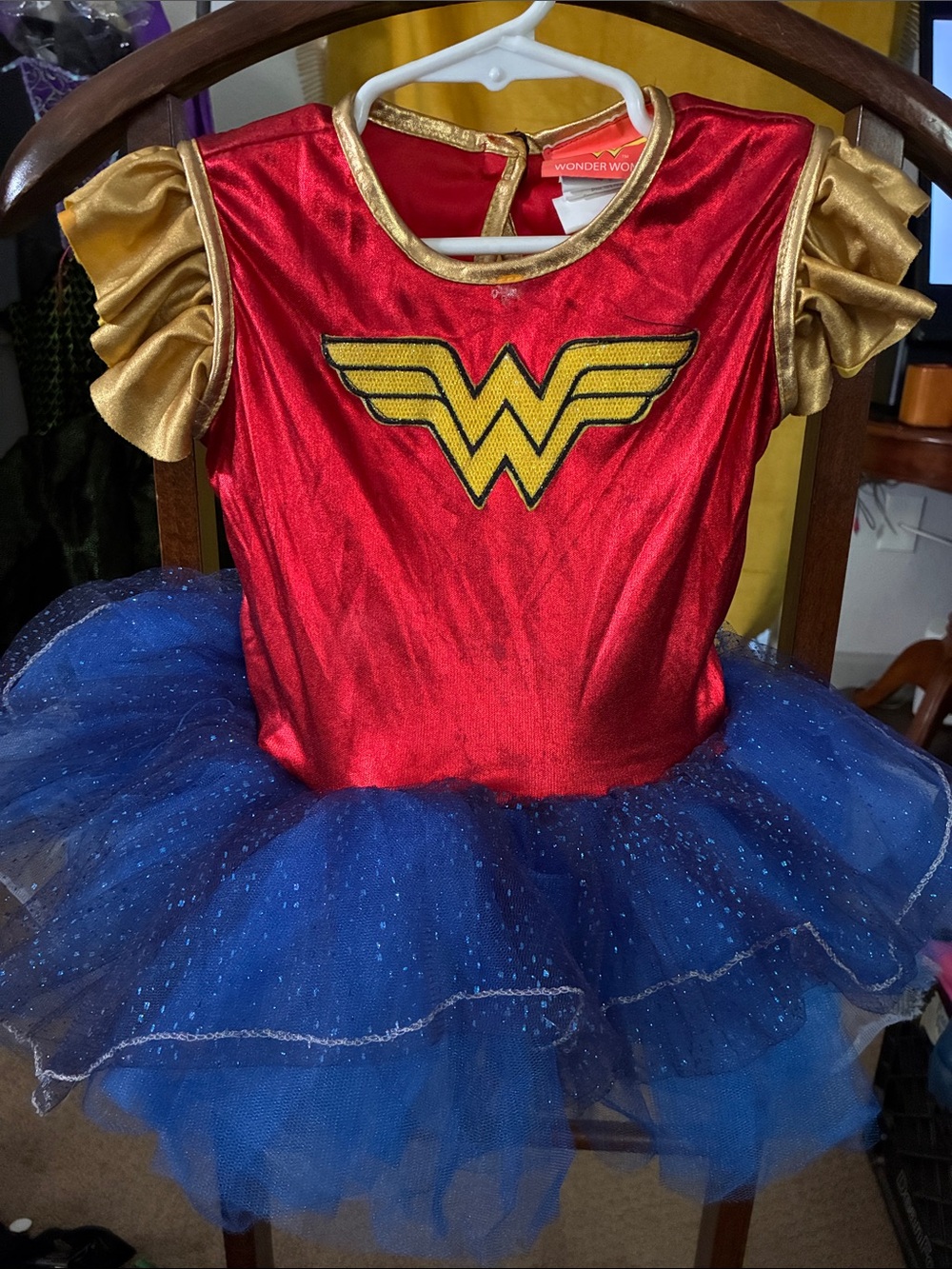 Wonder Woman Kids Red & Blue Tutu Costume by
